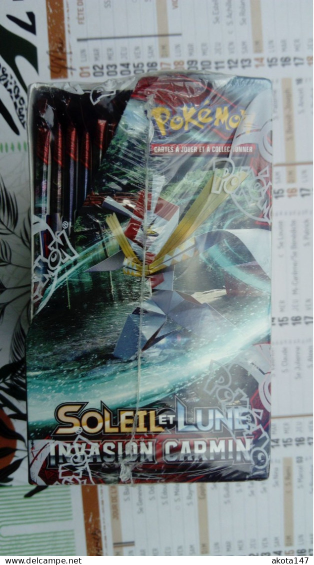 Display Pokemon Soleil Et Lune Invasion Carmin Scellé D'origine - 36 Boosters - Soleil & Lune