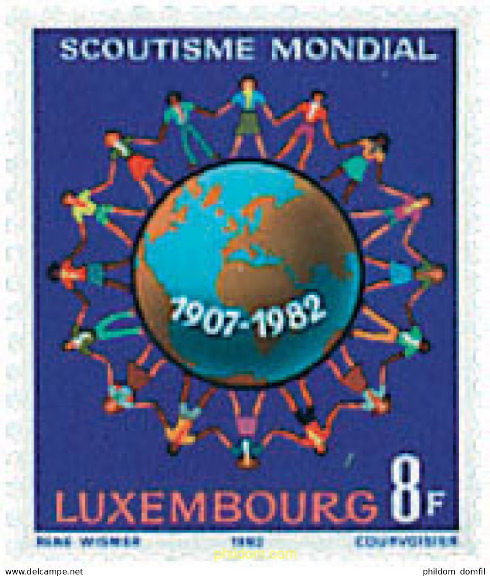 724432 HINGED LUXEMBURGO 1982 75 ANIVERSARIO DEL ESCULTISMO - Otros & Sin Clasificación