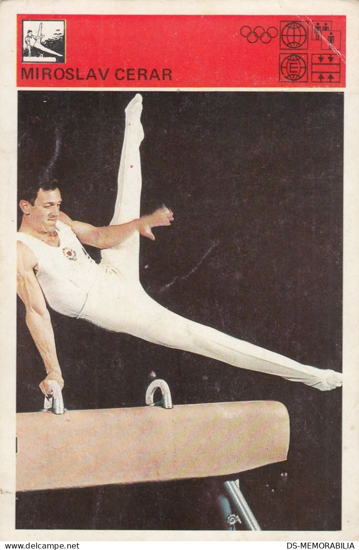 Miroslav Cerar Yugoslavia Gymnastics Trading Card Svijet Sporta - Gymnastique