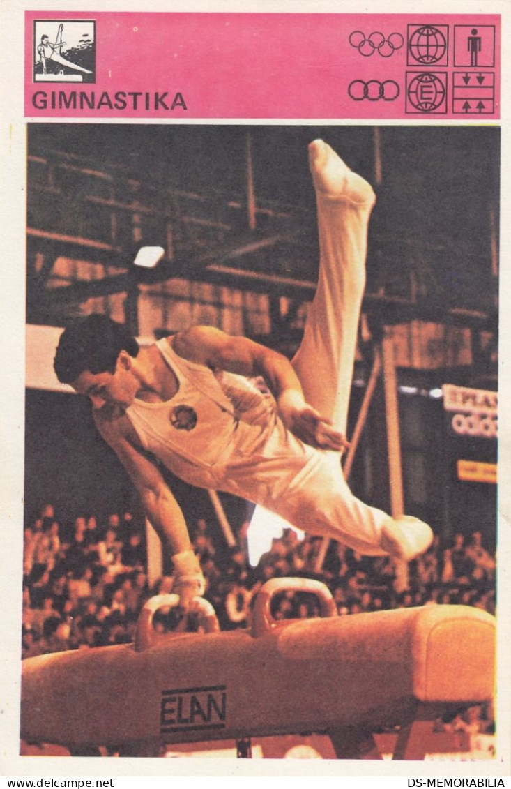 Pommel Horse Gymnastics Trading Card Svijet Sporta - Gimnasia