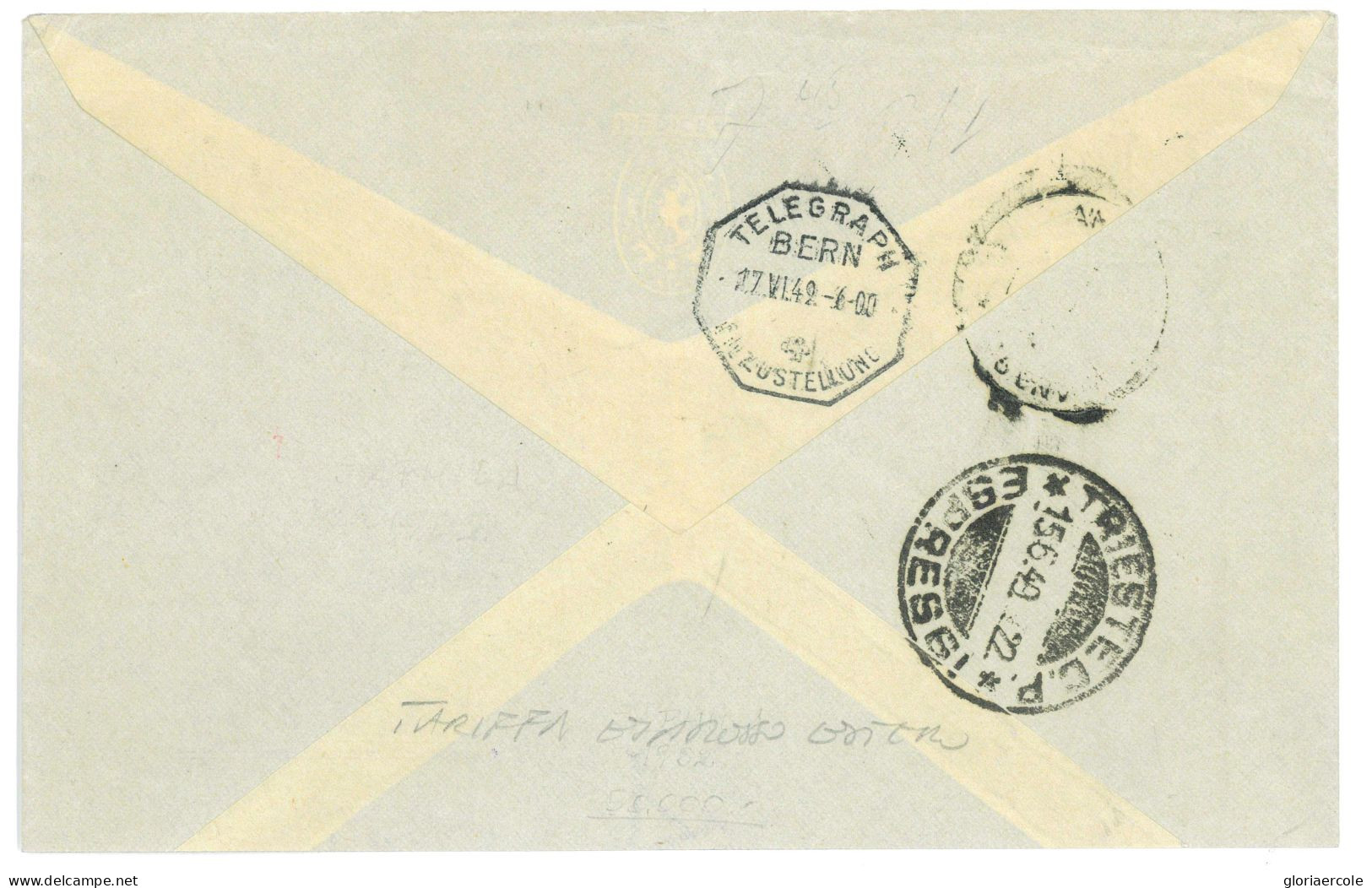 P2668 - ITALIA AMG-FTT , L100 DEMOCRATICA + L20 FIERA DI TRIESTE, ESPRESSO PER LA SVIZZERA 15.6.1949 - Poststempel