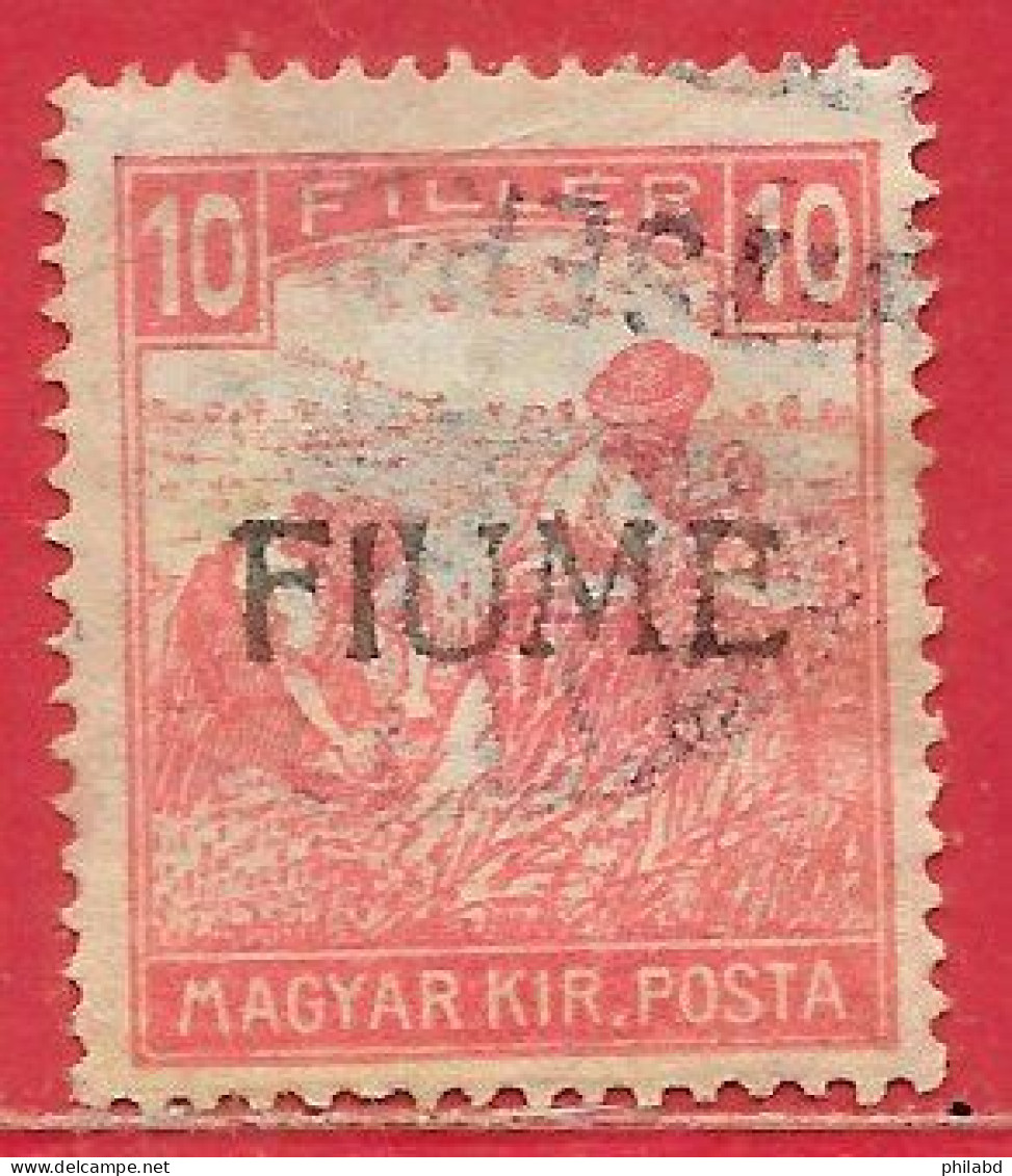 Italie Fiume N°22 10f Rouge 1918 (SEP) O - Fiume