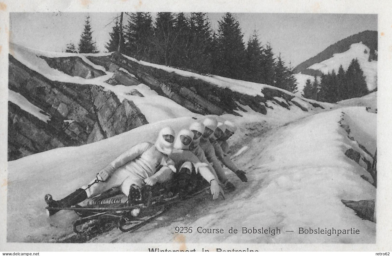 WINTERSPORT ► Bob-Run In Pontresina Mit Sechserbob Anno 1913 - Pontresina