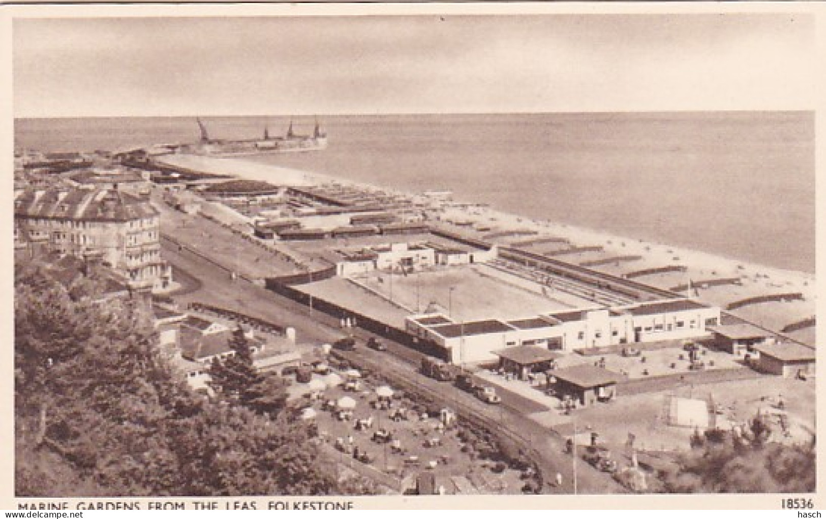 251158Folkestone, Marine Gardens From The Leas. - Folkestone