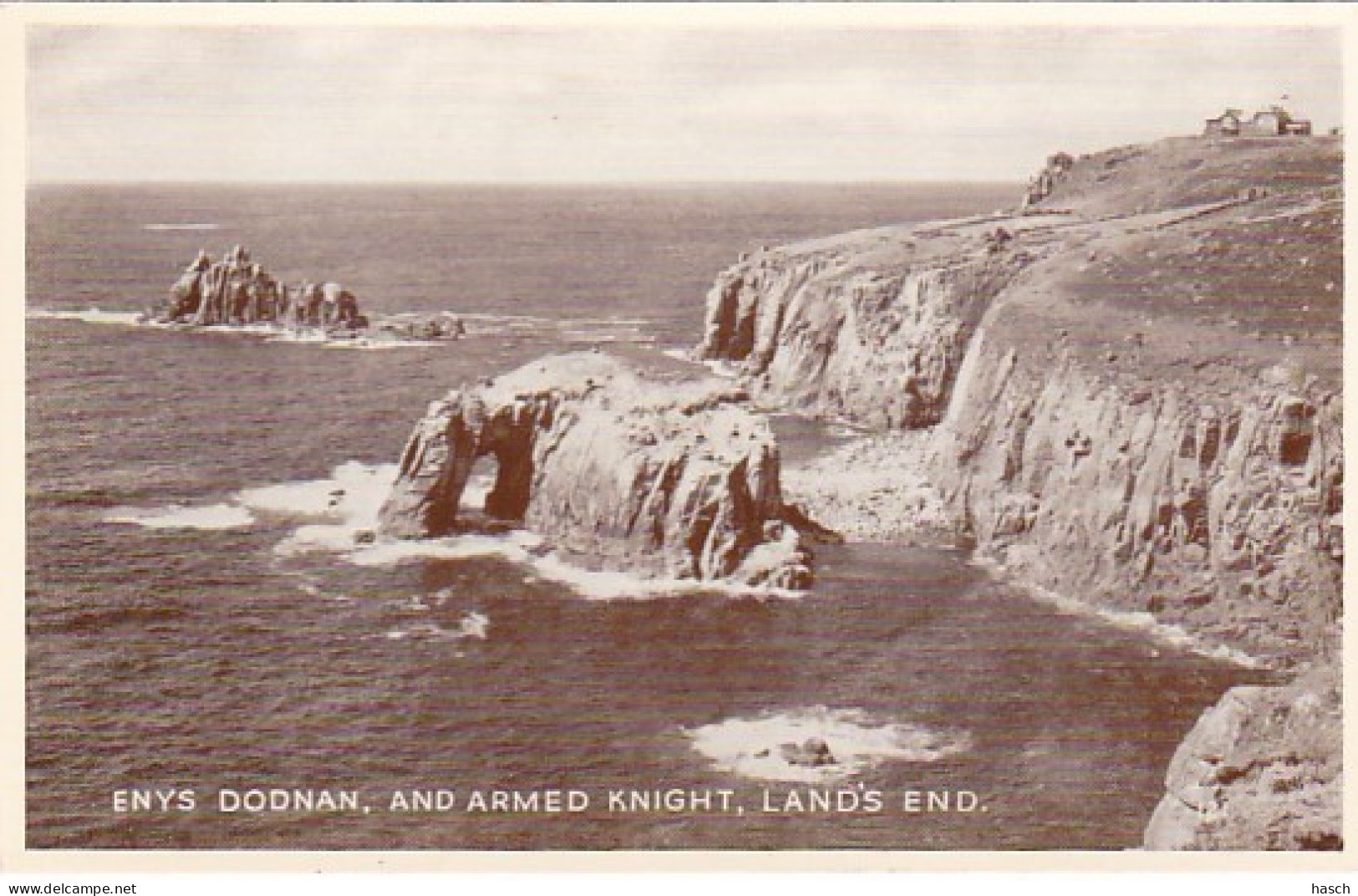 251160Enys Dodnan And Armed Knight Lands End (see Corners) - Land's End
