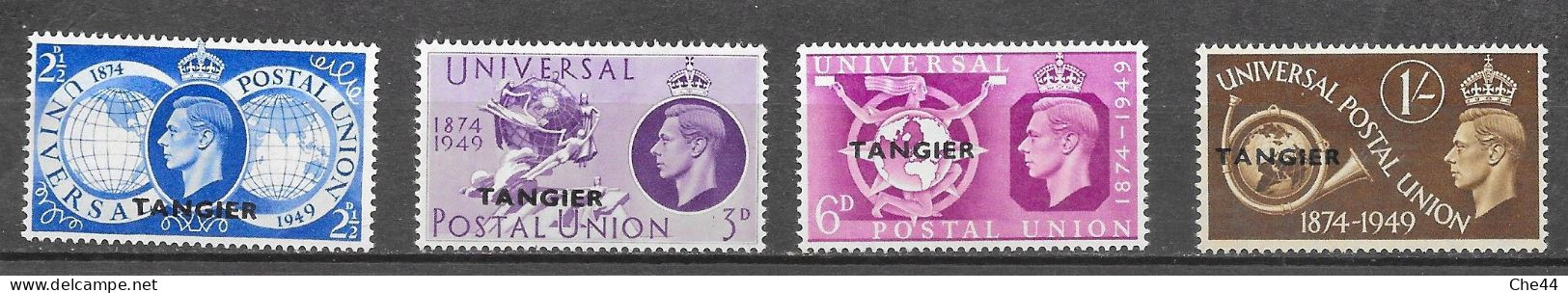 Tanger : 75ème Anniversaire De L' U.P.U : N°44 à 47 Chez YT. - Postämter In Marokko/Tanger (...-1958)