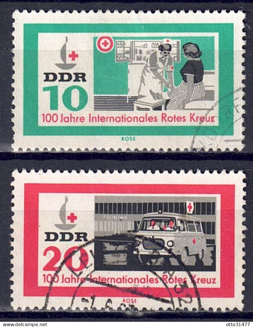 DDR 1963 - Rotes Kreuz, Nr. 956 - 957, Gestempelt / Used - 1950-1970