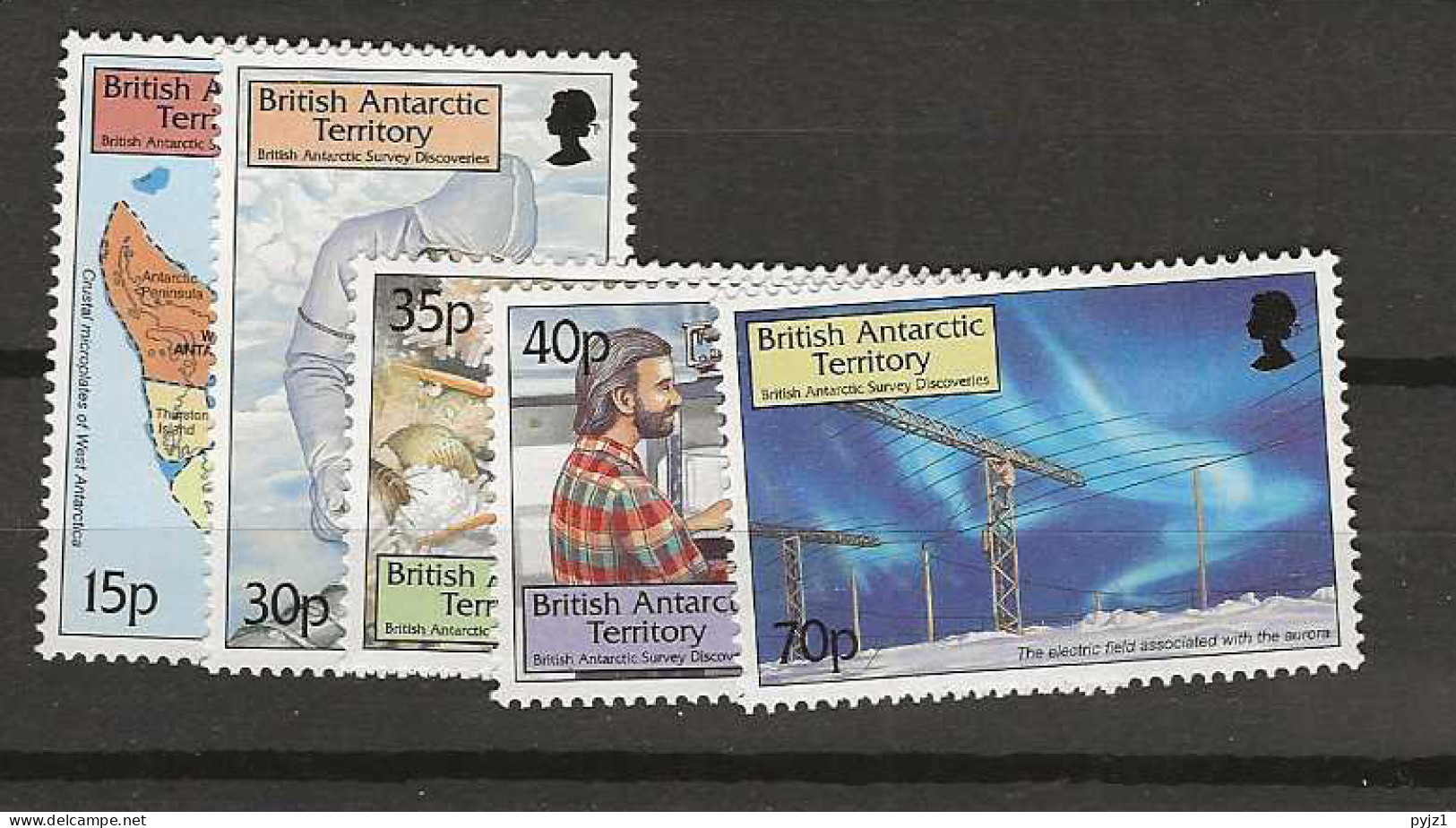 1997 MNH British Antactic Territory, Mi 293-97 Postfris** - Unused Stamps