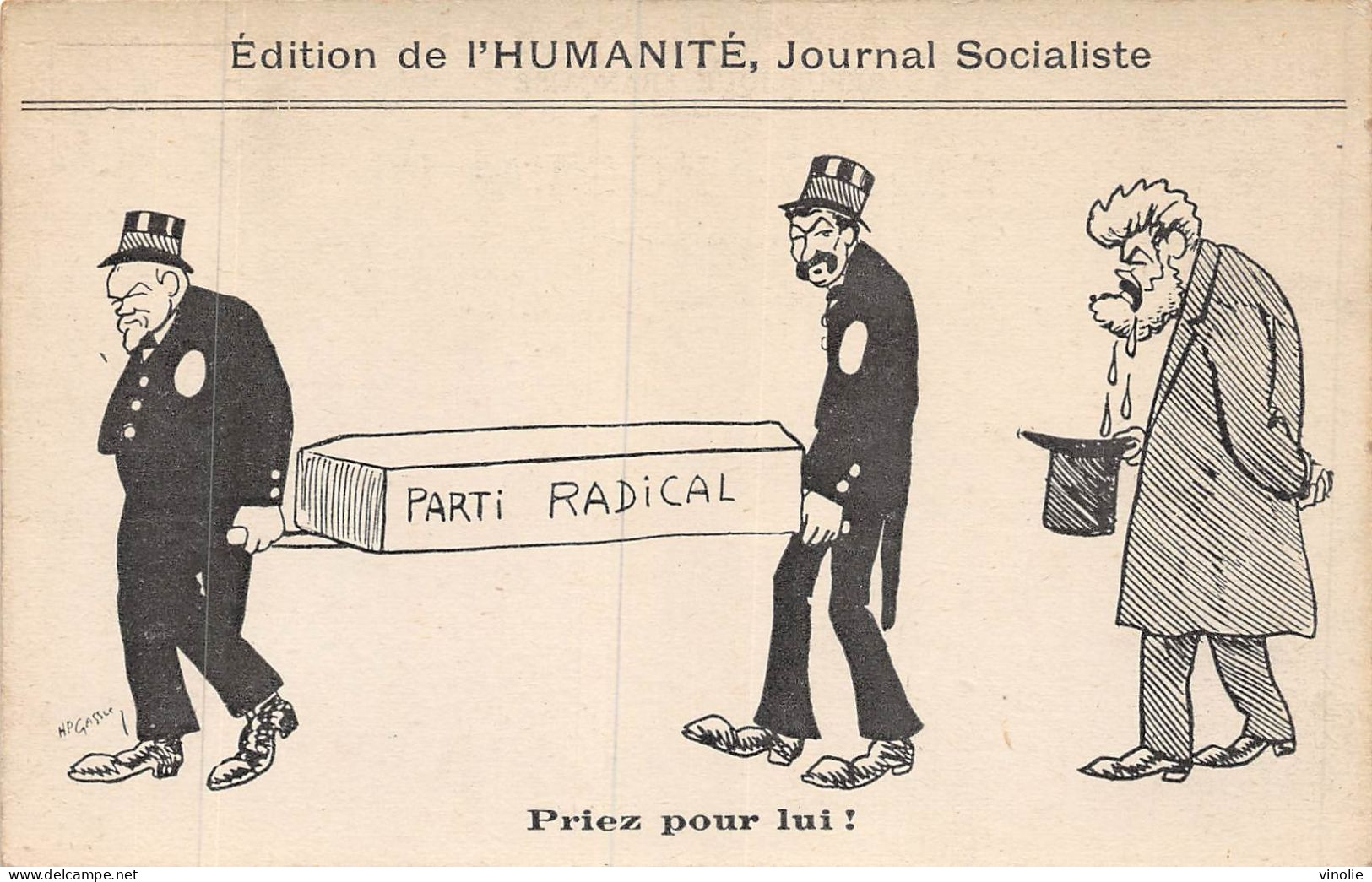 24-2661 : POLITIQUE. EDITION DE L'HUMANITE  JOURNAL SOCIALISTE. ENTERREMENT DU PARTI RADICAL - Politieke Partijen & Verkiezingen