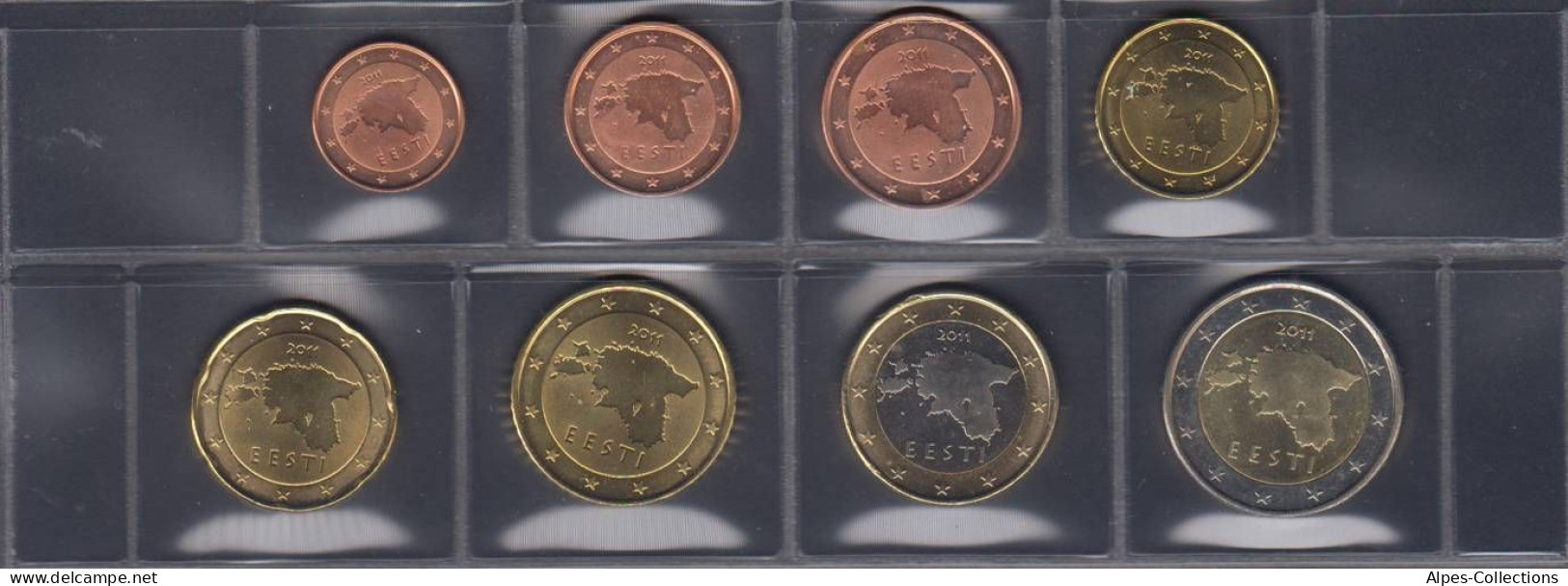 ETX2011.3 - SERIE ESTONIE - 2011 - 1 Cent à 2 Euros - Estonia