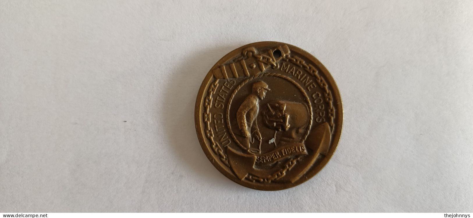 RARE  Médaille USA  Corps Marine  Fidelity Zeal Obedience - Otros & Sin Clasificación