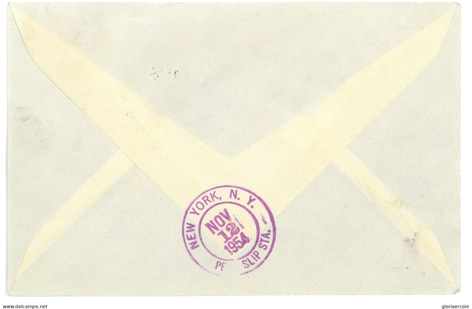 P2675 - TRIESTE B 500 DINAR POSTA AEREA ISOLATO PER N.Y. 5.11.51 - Poststempel