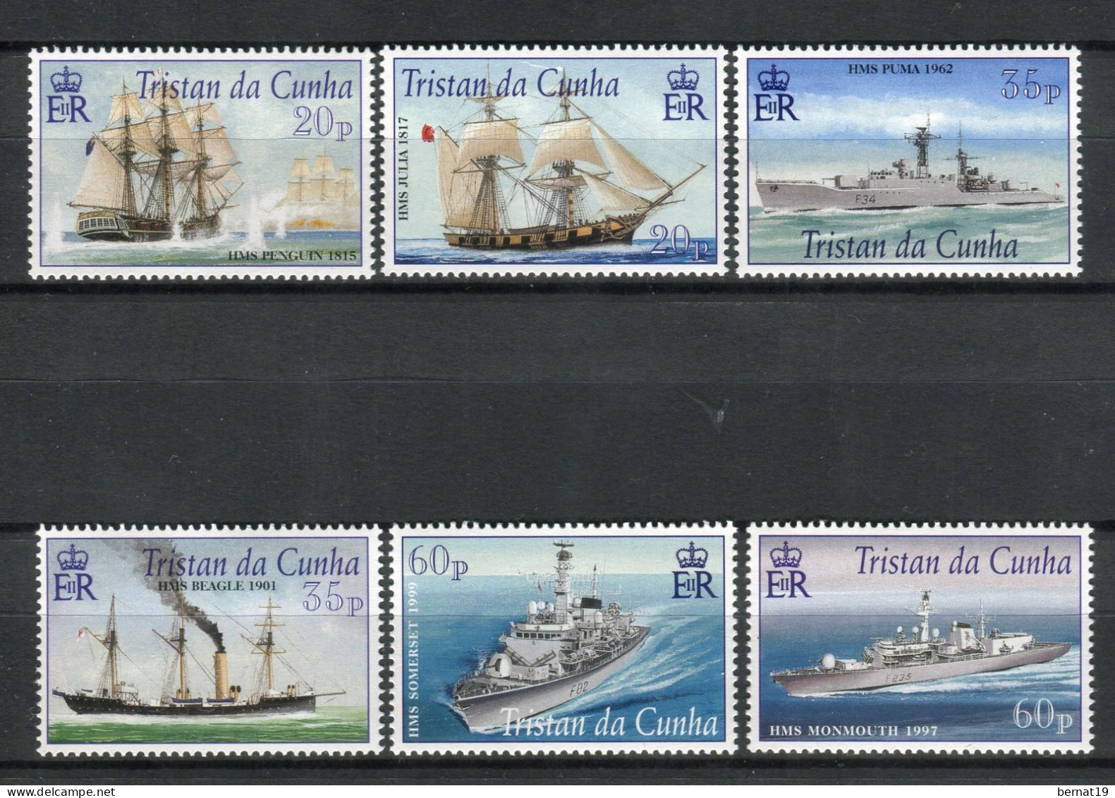 Tristan Da Cunha 2001. Yvert 698-700 ** MNH. - Tristan Da Cunha