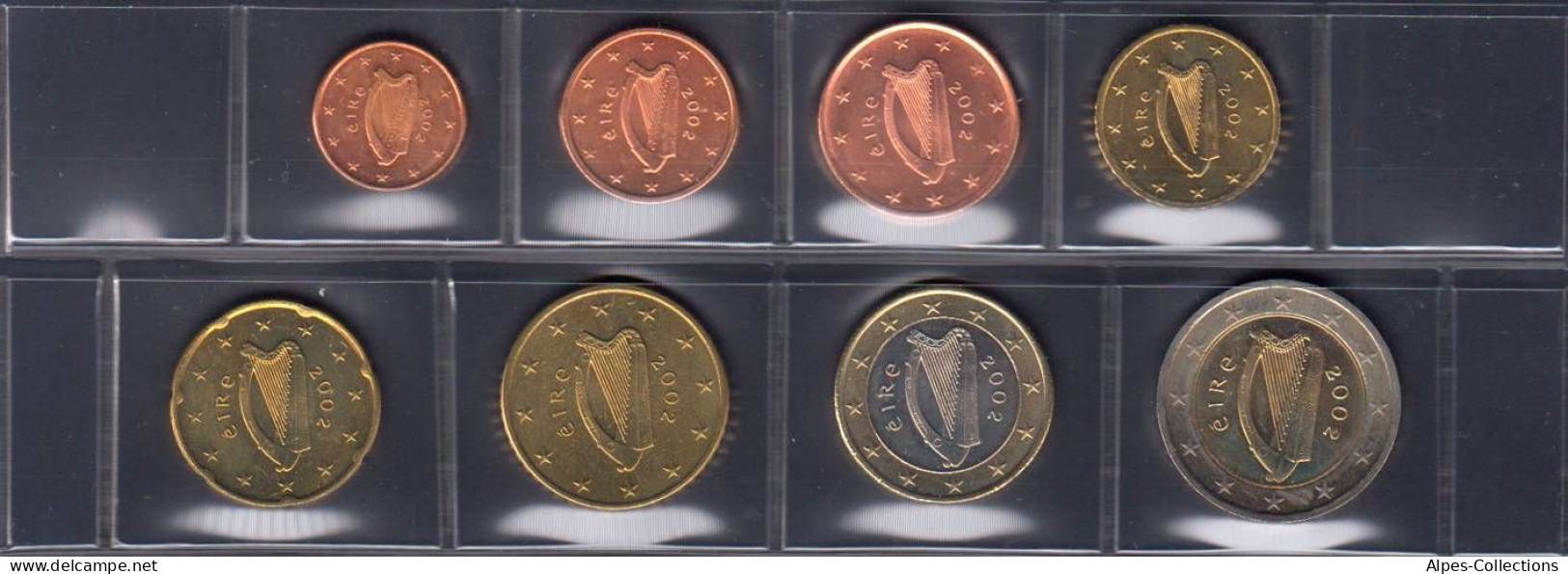 IRX2002.3 - SERIE IRLANDE - 2002 - 1 Cent à 2 Euros - Irlanda