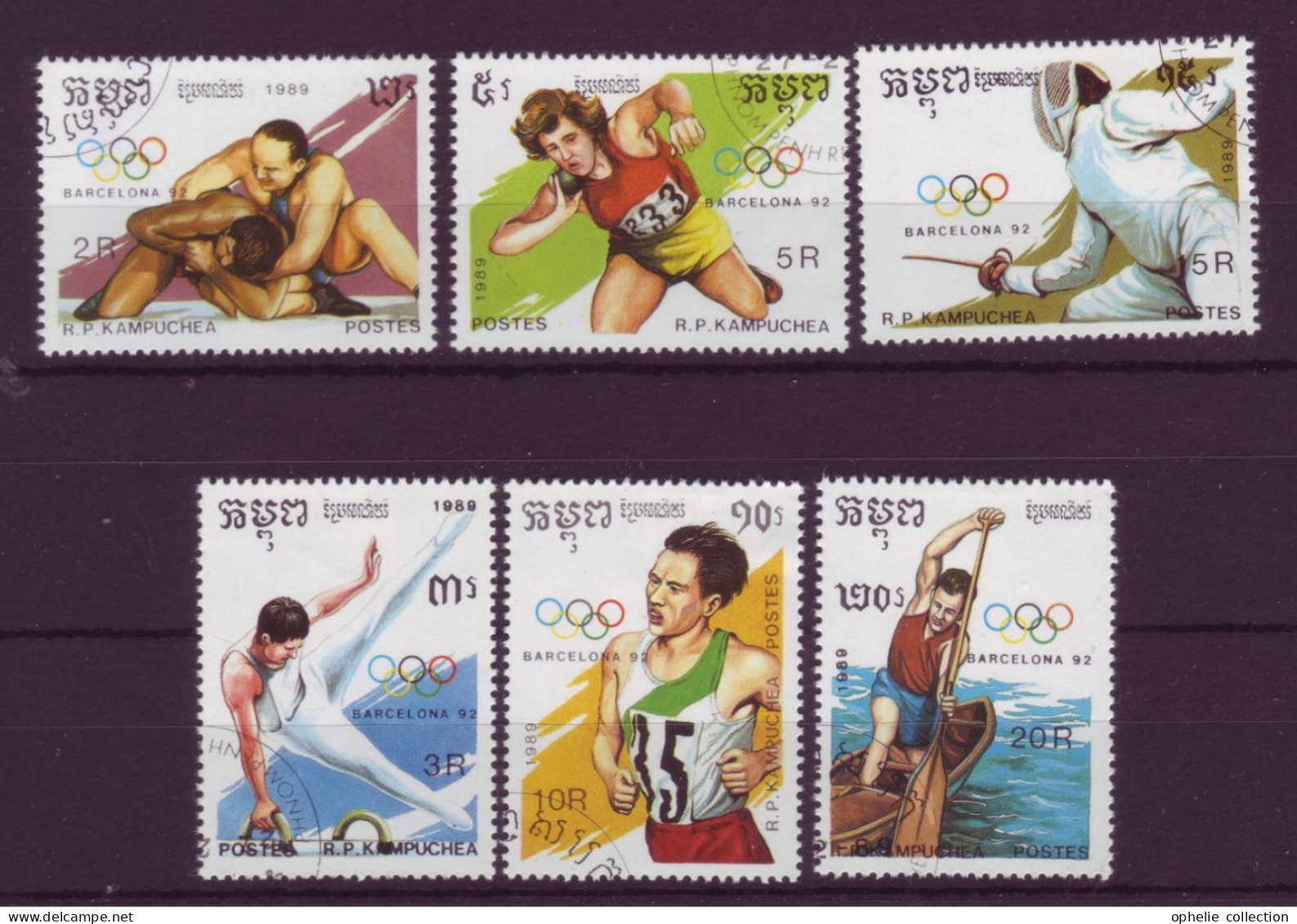 Asie - Kampuchea - 1992 - Barcelone - Jeux Olympiques D'été - 6 Timbres Différents - 6289 - Kampuchea