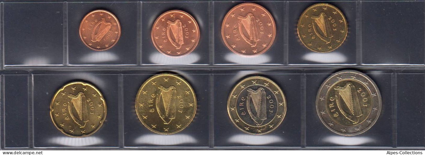 IRX2003.3 - SERIE IRLANDE - 2003 - 1 Cent à 2 Euros - Ireland