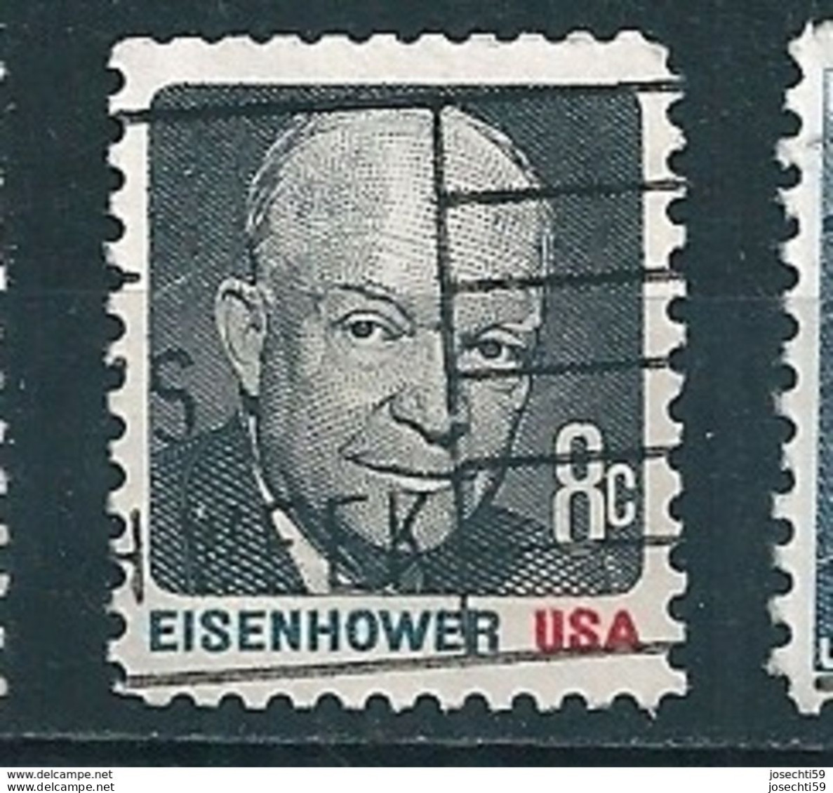 N° 921 President Eisenhower Timbre  USA (1971) Oblitéré Stamp Etats Unis D'Amérique - Oblitérés