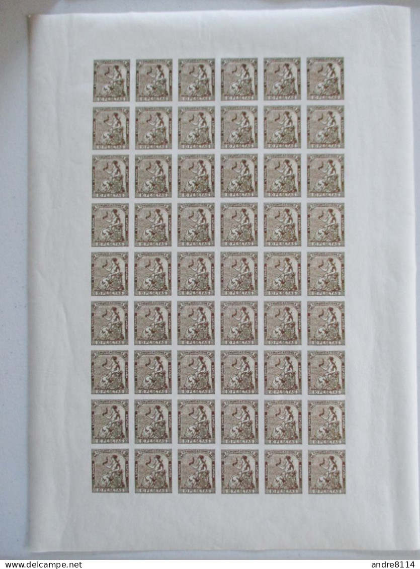 1873 Spain SC#200 10p  Being A Hialeah Reproduction Issue On Thick Paper Gummed Page For Study Only RS - Fantasy Labels