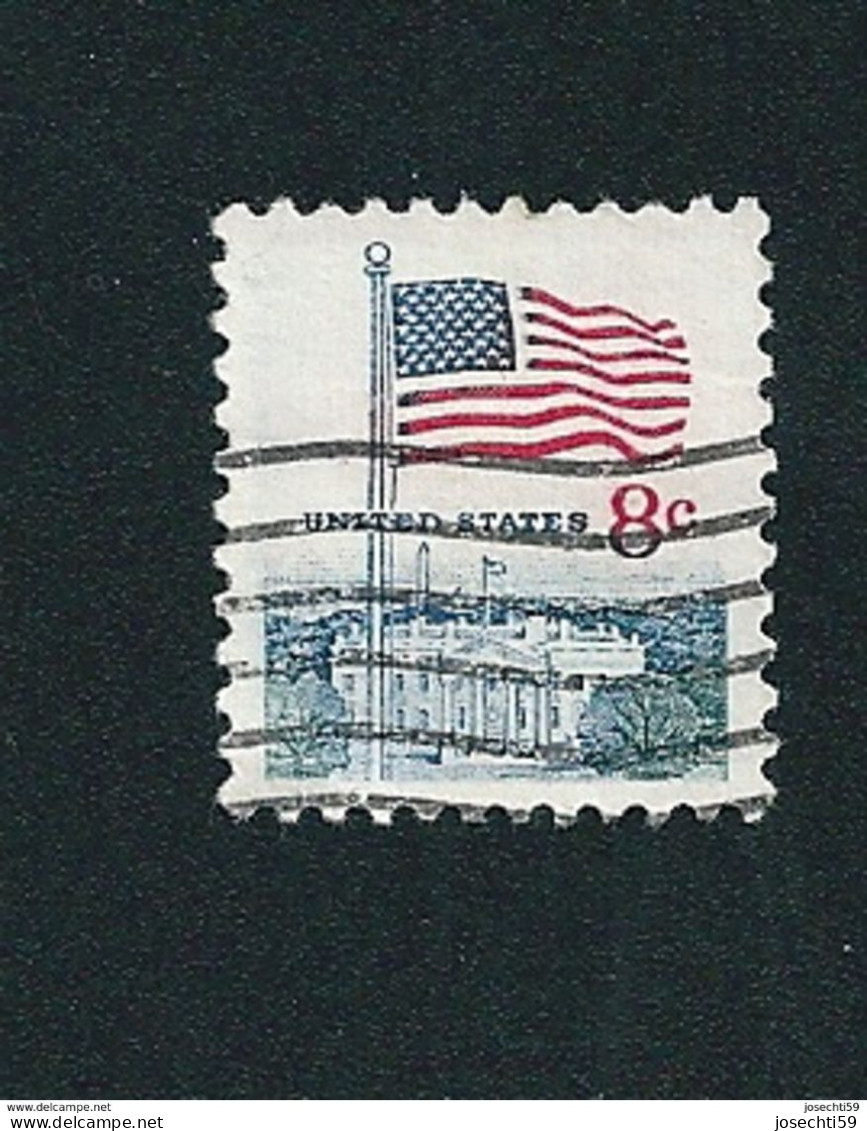 N° 923a Drapeau Et Maison Blanche - Dent. 10 Verticalement   Stamp Etats Unis D' Amérique 1971  Timbre USA - Gebraucht