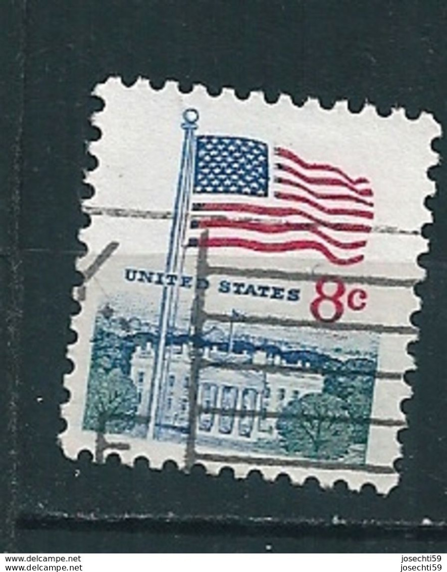 N° 923 Drapeau Et Maison Blanche   Etats-Unis (1961)  USA  United States - Usados