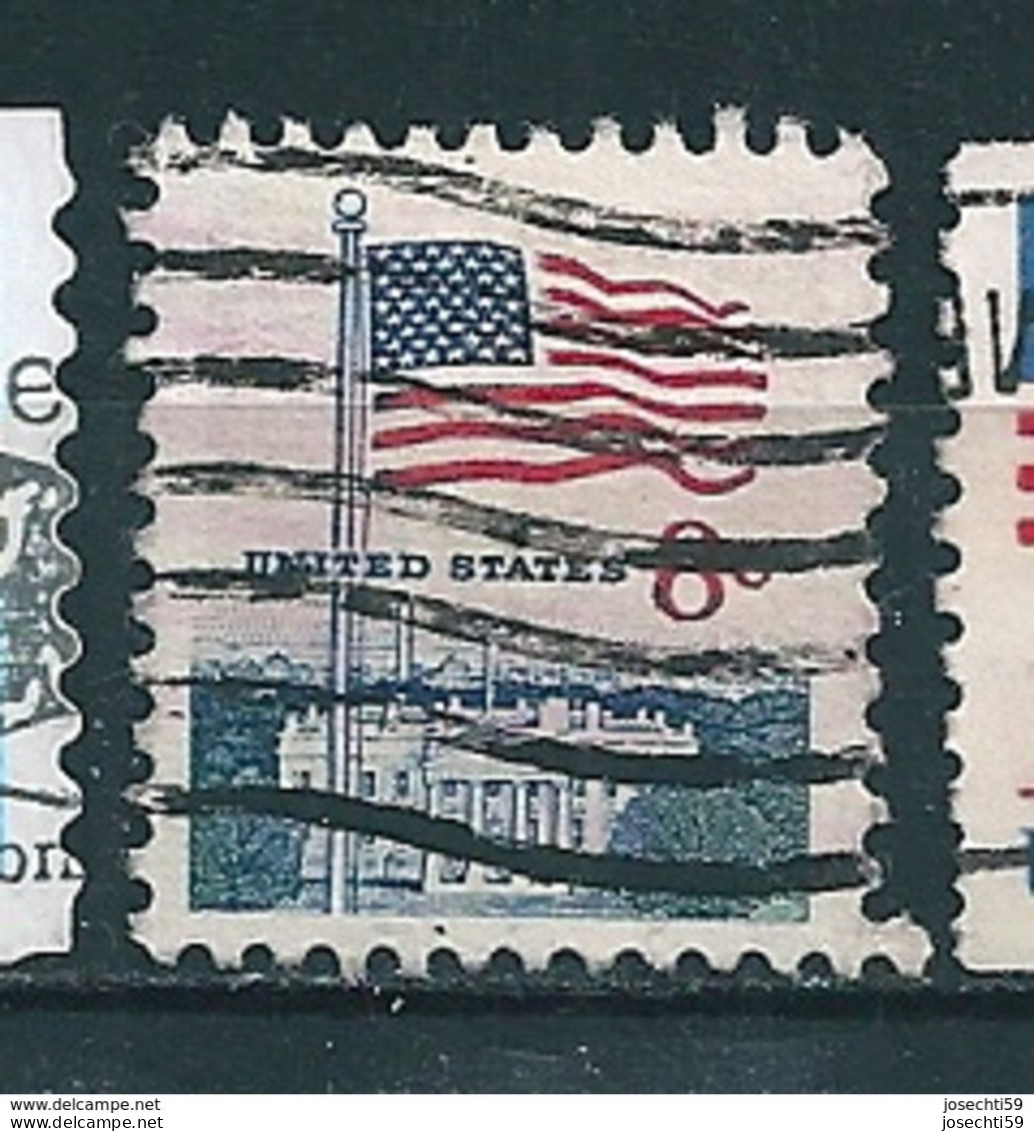 N° 923 Drapeau Et Maison Blanche   Etats-Unis (1961)  USA  United States - Usados