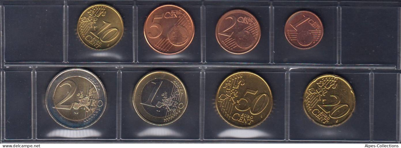 LUX2002.3 - SERIE LUXEMBOURG - 2002 - 1 Cent à 2 Euros - Luxemburgo