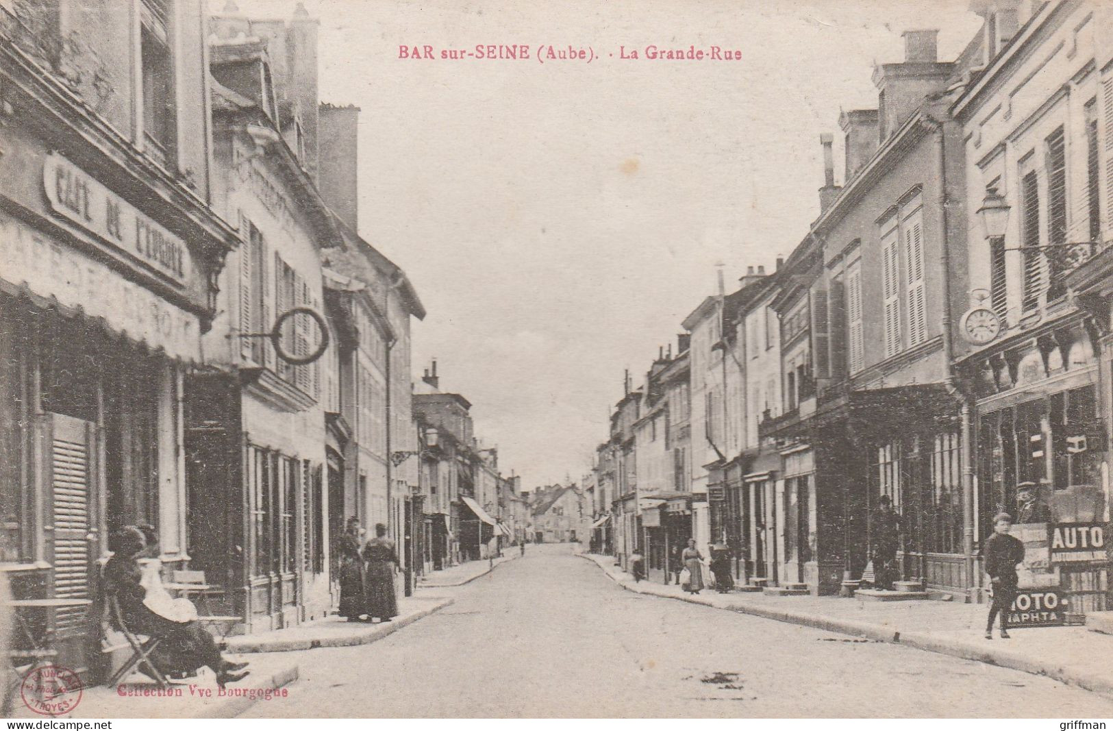 BAR SUR SEINE LA GRANDE RUE 1911 TBE - Bar-sur-Seine