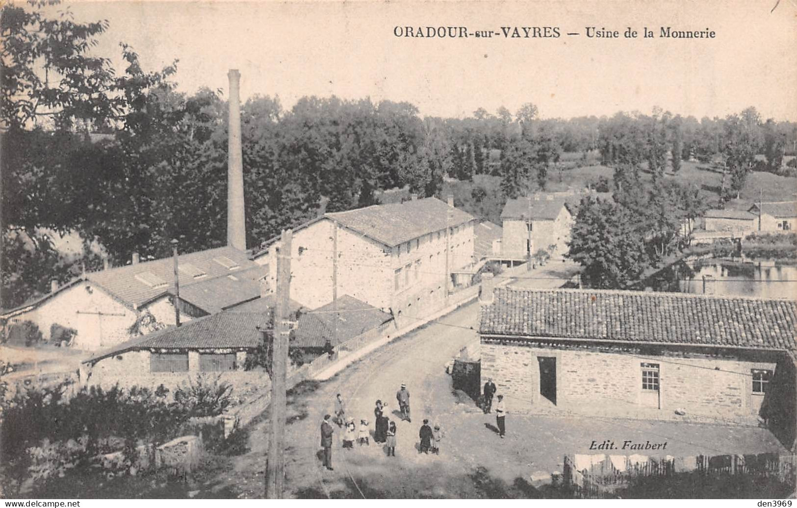 ORADOUR-sur-VAYRES (Haute-Vienne) - Usine De La Monnerie - Cachet 16e Bataillon Chasseurs à Pied - Voyagé 1916 (2 Scans) - Oradour Sur Vayres