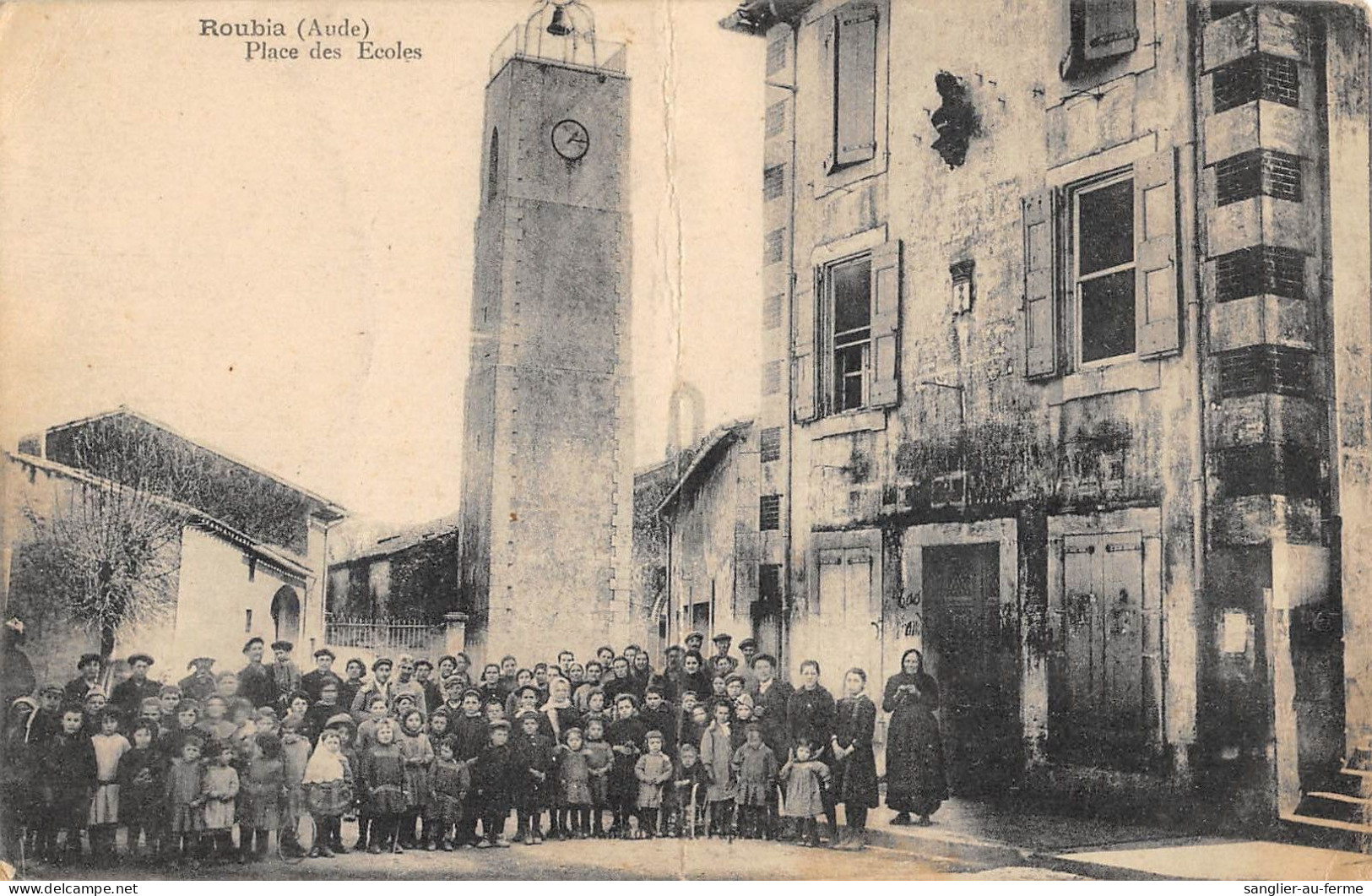 CPA 11 ROUBIA / PLACE DES ECOLES - Sonstige & Ohne Zuordnung