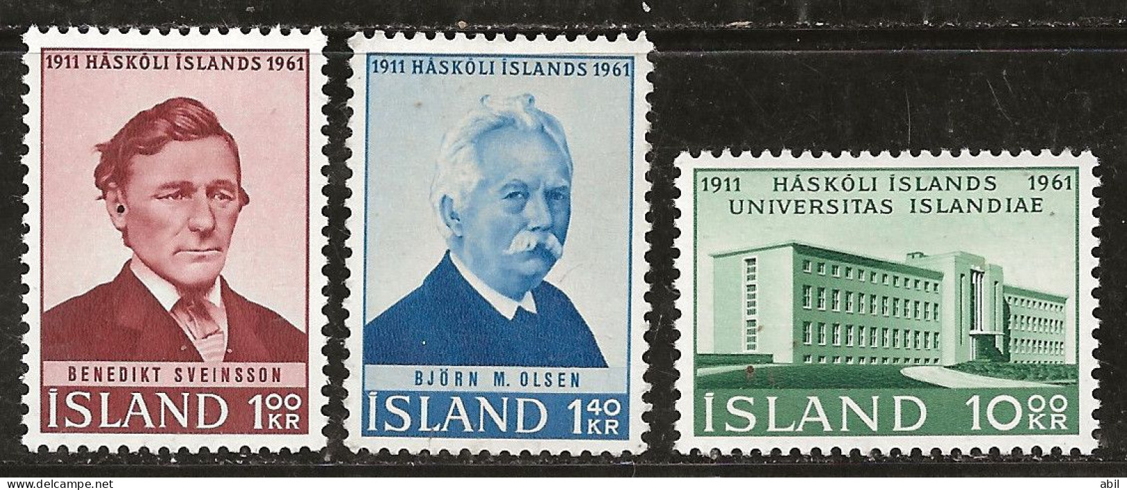 Islande 1961 N° Y&T : 313 à 315 * - Ongebruikt