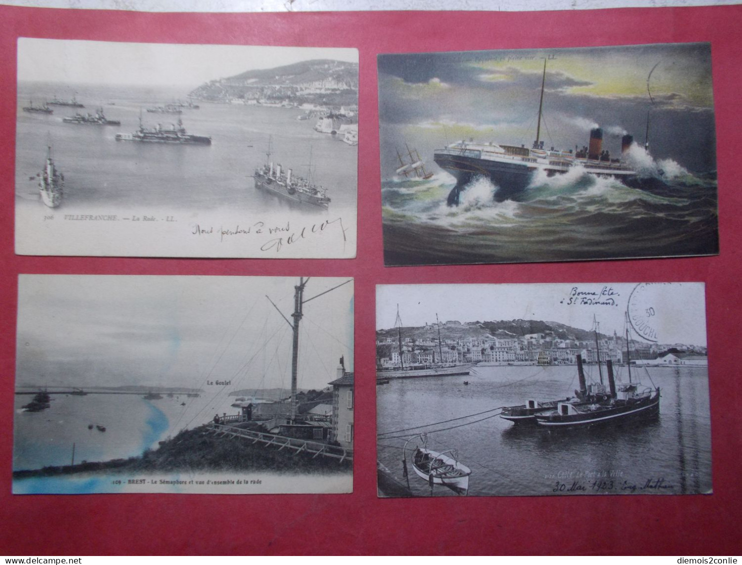 Lot 12 Cartes Postales Anciennes CPA Marine Bateaux Voiliers Escadre Mer (B106) - Collections & Lots