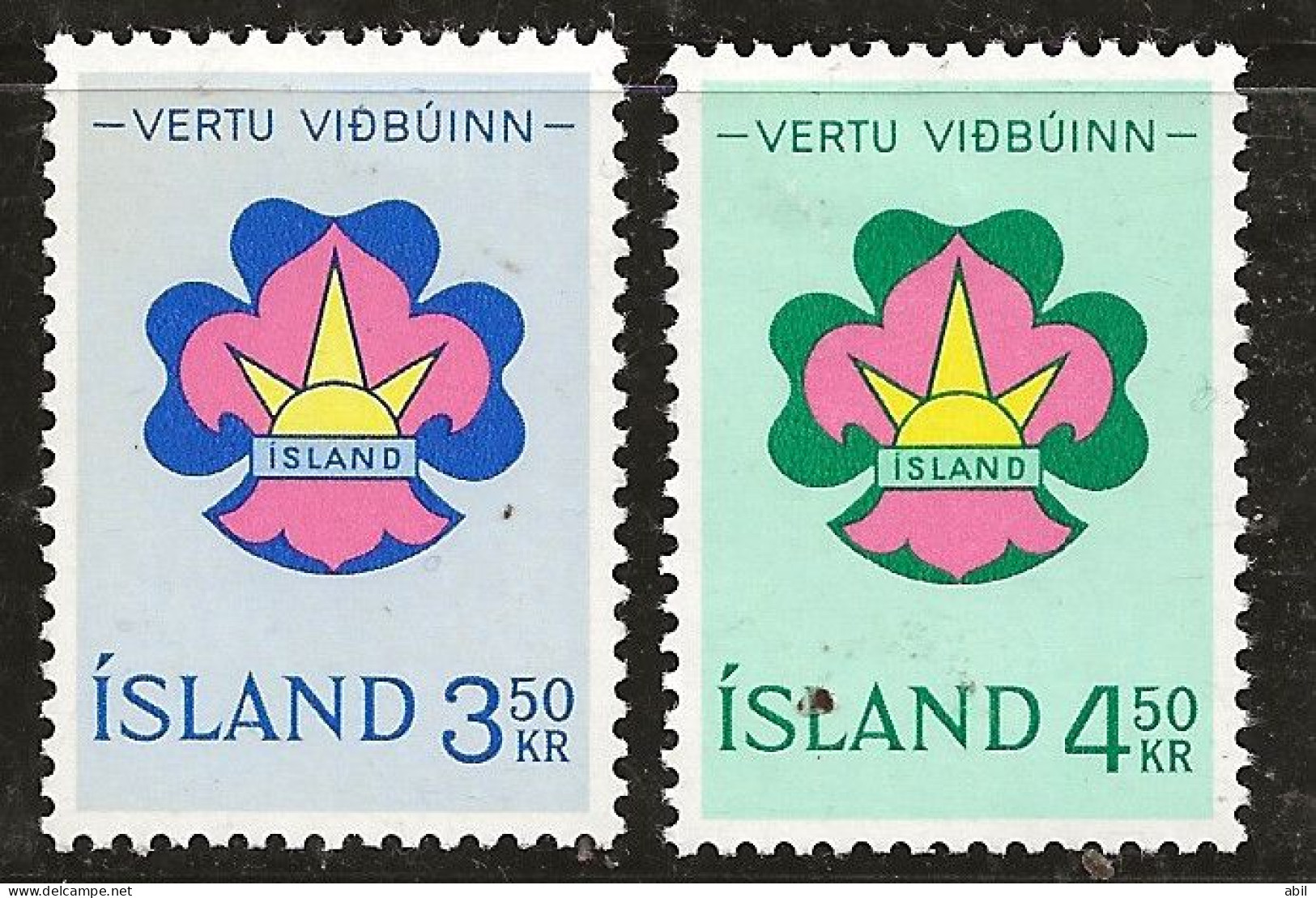 Islande 1964 N° Y&T : 333 Et 334 * - Neufs