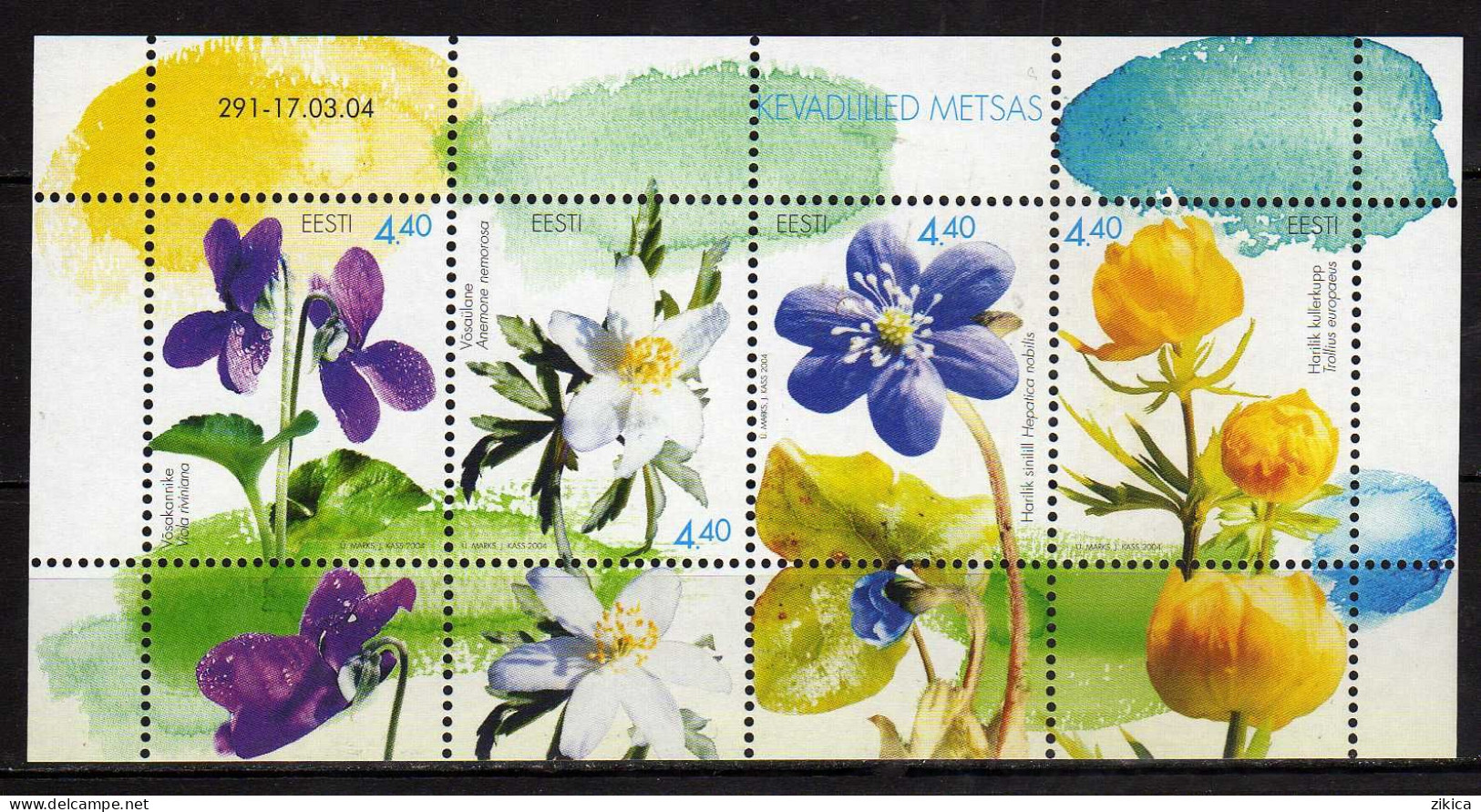 Estonia - 2004 Spring Flowers.M/S  MNH** - Estland