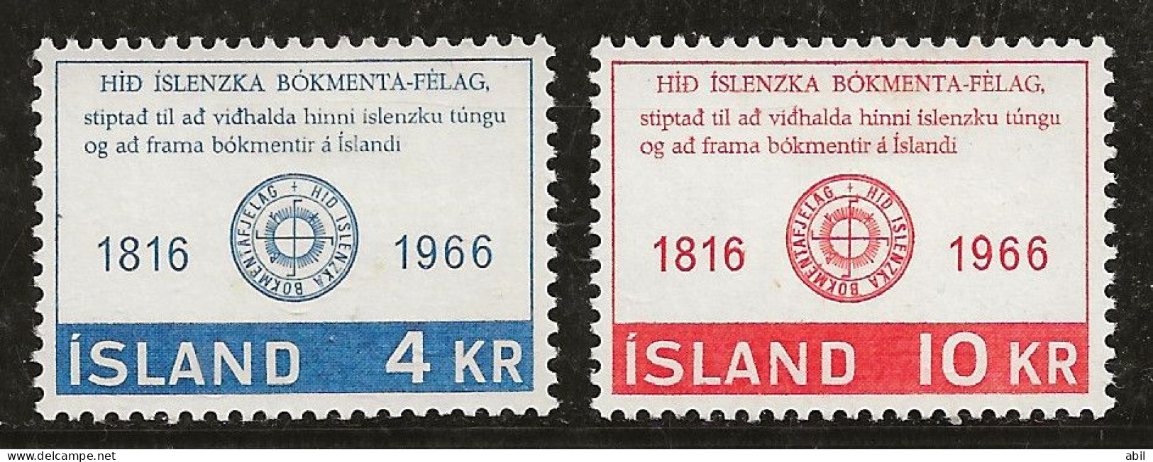 Islande 1966 N° Y&T : 361 Et 362 * - Ungebraucht