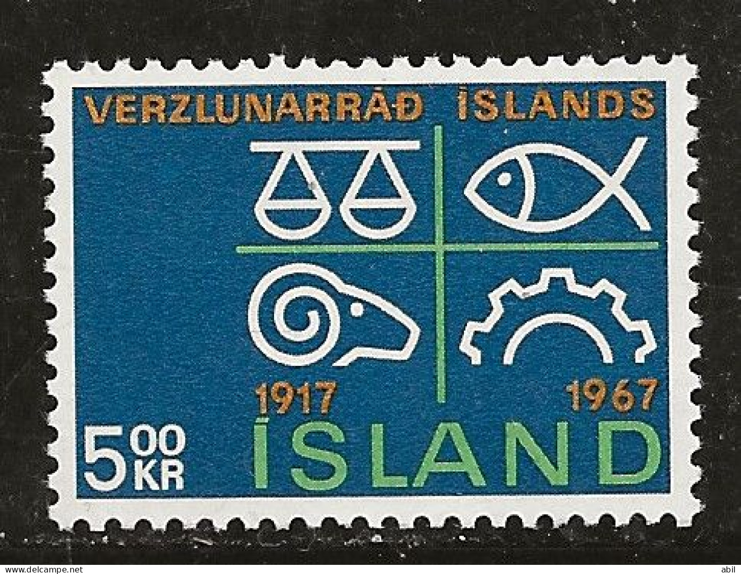 Islande 1967 N° Y&T : 367 * - Nuovi