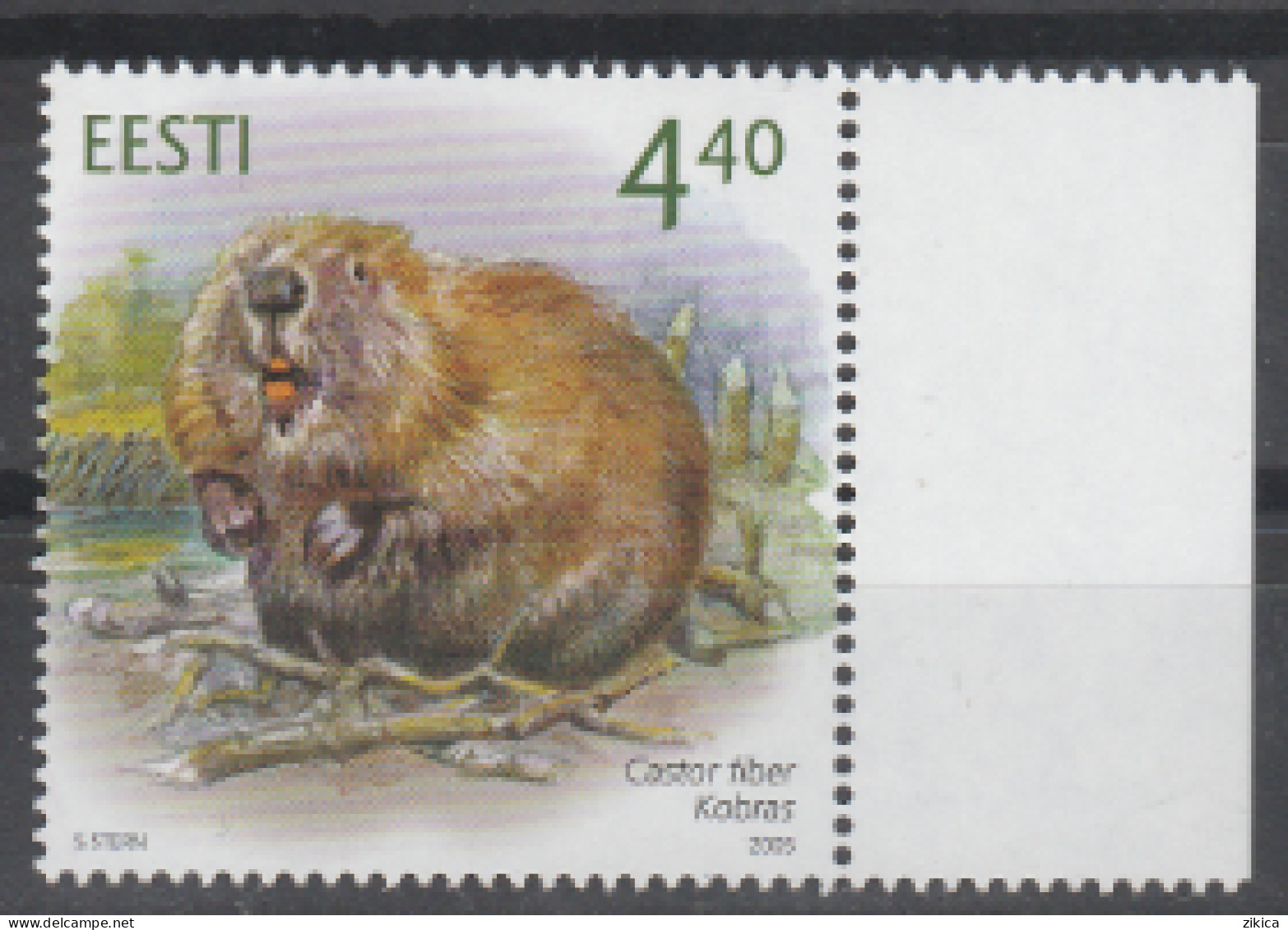 Estonia - 2005 Estonian Fauna - Beaver. MNH** - Estland