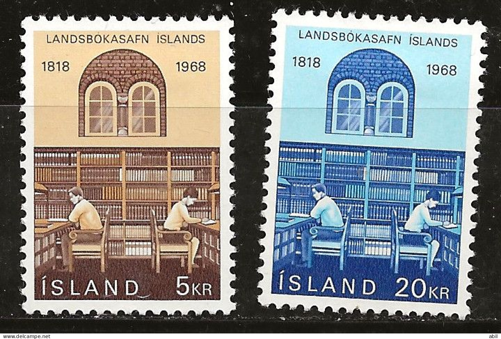 Islande 1968 N° Y&T : 377 Et 378 * - Neufs