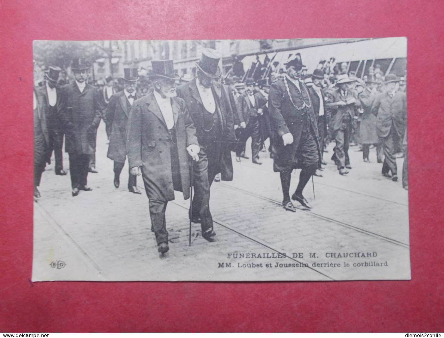 Carte Postale - Funérailles De M.Chauchard - Loubet Et Jousselin Derrière Le Corbillard (B109) - Funerali