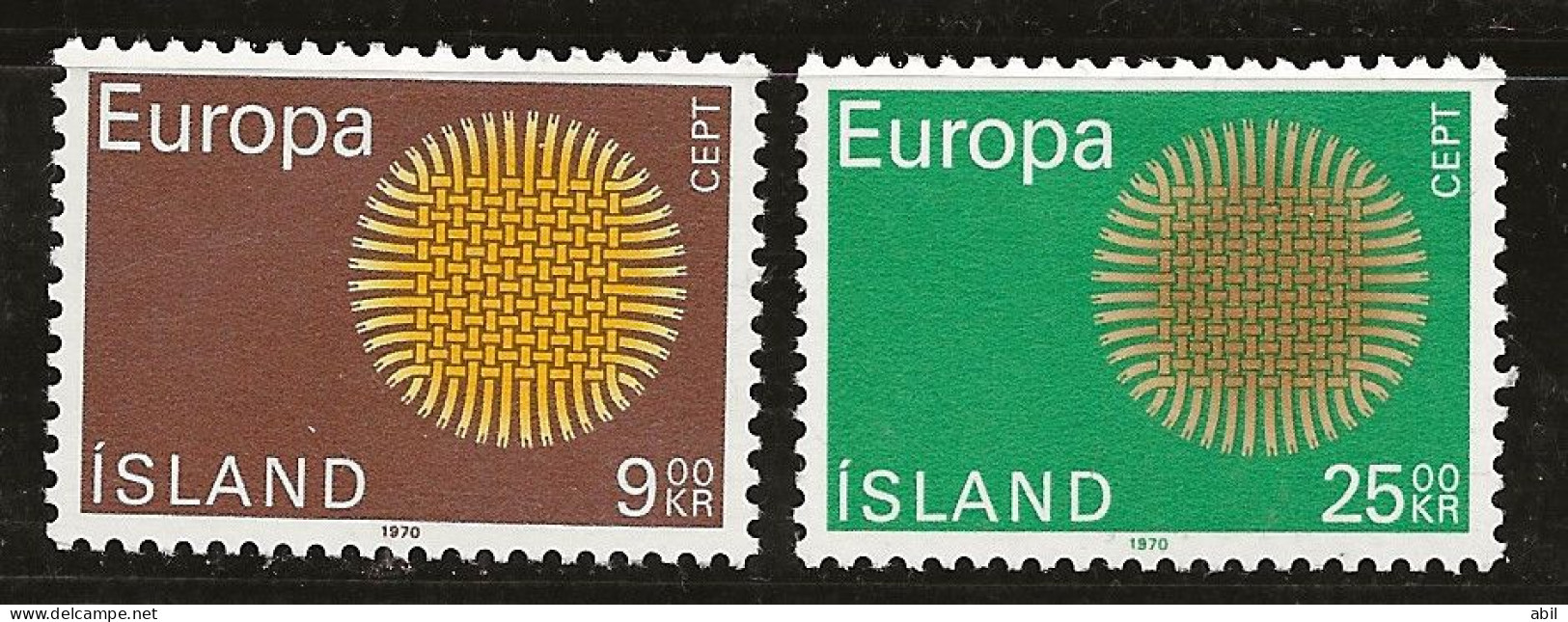 Islande 1970 N° Y&T : 395 Et 396 * - Nuevos