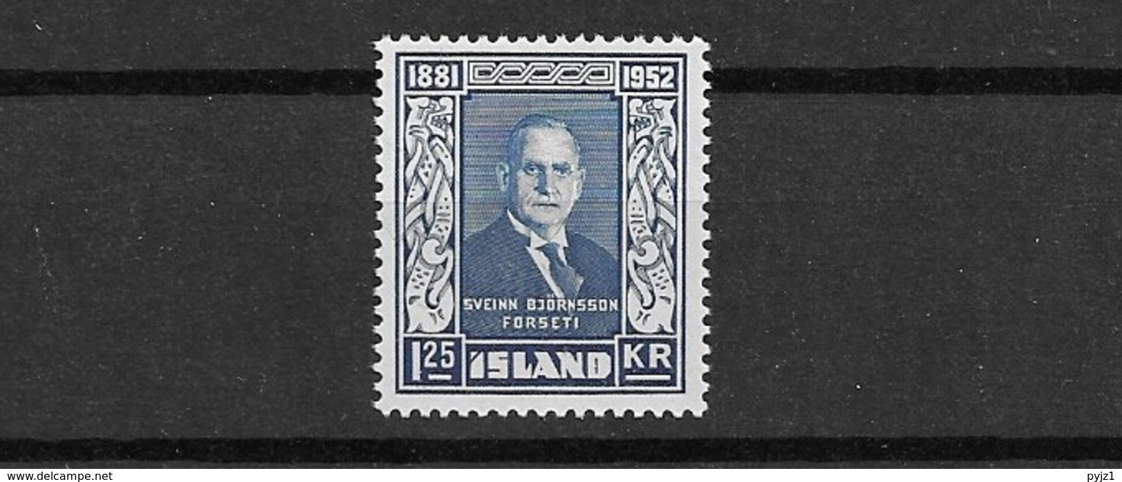 1952 MNH Iceland, Island, Mi 281 - Ungebraucht