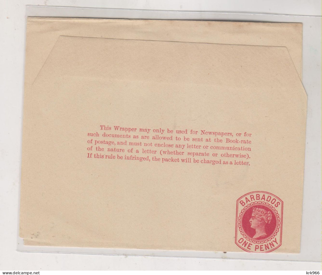 BARBADOS Postal Stationery Newspaper Wrapper Unused - Barbados (...-1966)