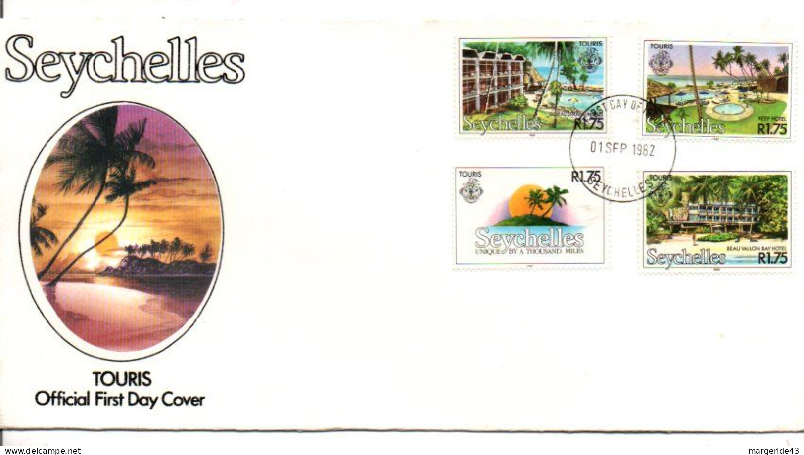 SEYCHELLES FDC 1982 TOURISME - Seychelles (1976-...)