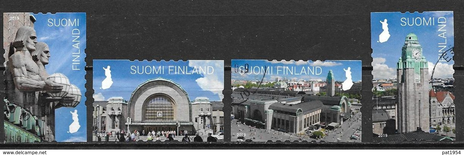 Finlande 2019 Timbres Oblitérés Gare Centrale D'Helsinki - Gebraucht