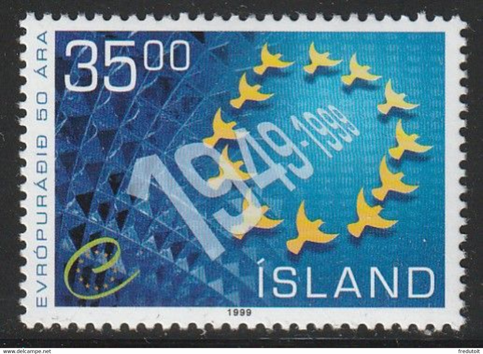 ISLANDE - N°862 ** (1999) Conseil De L'Europe - Neufs