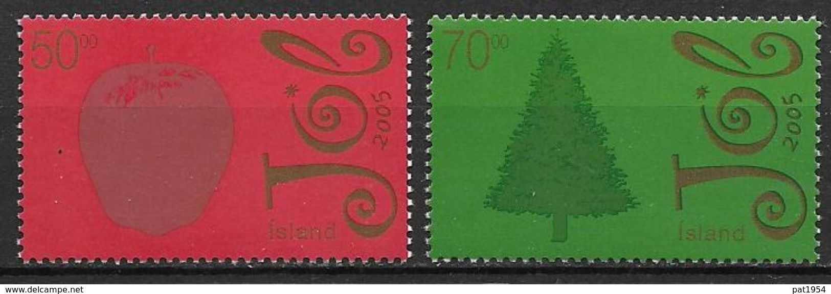 Islande 2005 N°1041/1042 Neufs** Noël - Ungebraucht