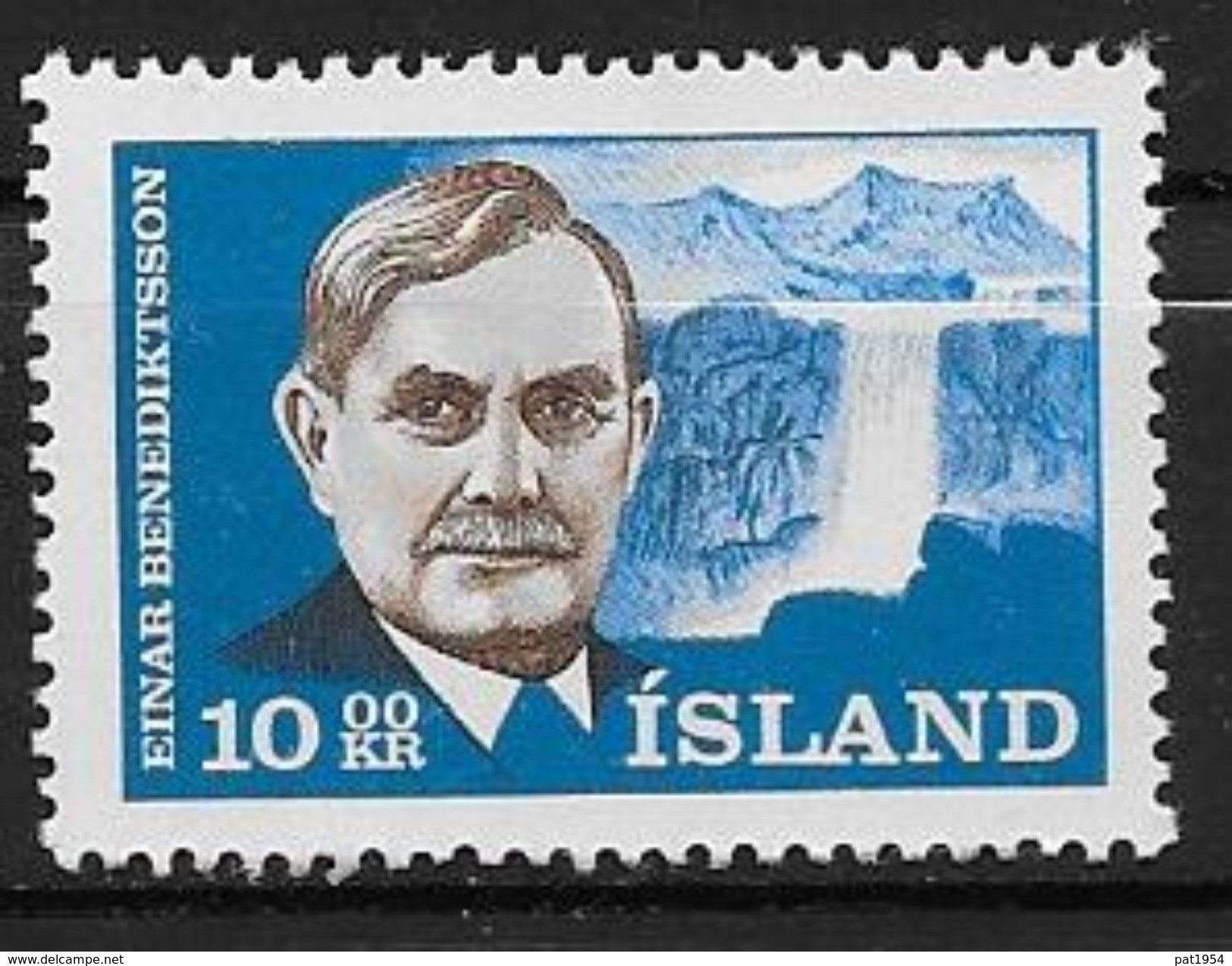 Islande 1965 N° 352  Neuf ** MNH Poète Einar Benediktsson - Ungebraucht