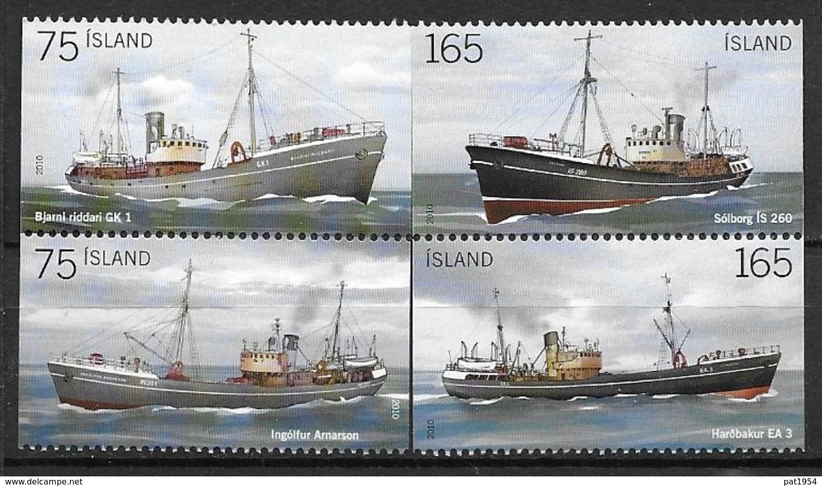 Islande 2010, N°1194/1197 Neufs Bateaux Chalutiers - Nuevos