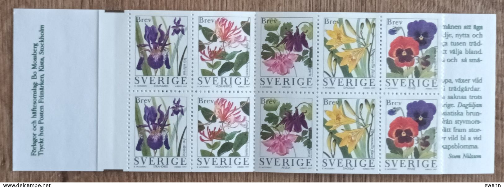 Suède - Carnet YT N°C1978 - Flore / Fleurs De Jardin - 1997 - Neuf - 1981-..