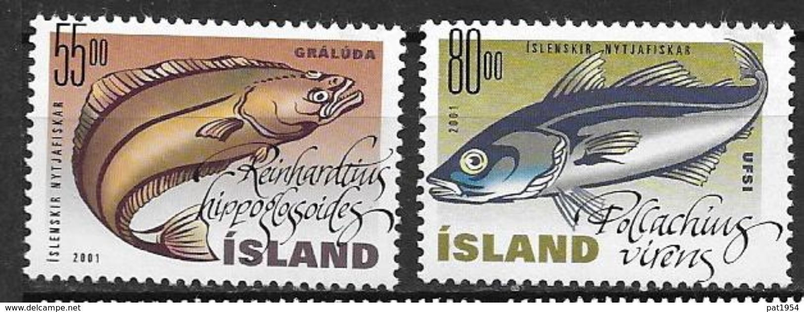 Islande 2001 N°906/907 Neufs** Poissons - Nuovi