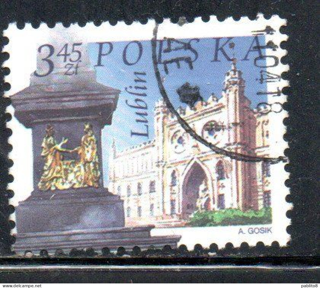 POLONIA POLAND POLSKA 2004 CITY UNION MONUMENT LUBLIC CASTLE PALACE  1.20z USATO USED OBLITERE' - Used Stamps